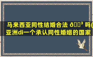 马来西亚同性结婚合法 🌳 吗(亚洲di一
个承认同性婚姻的国家)